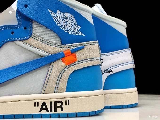 Rep TBK Jordan Powder UNC Blue Off-White AQ0818-148 Air 1 0727